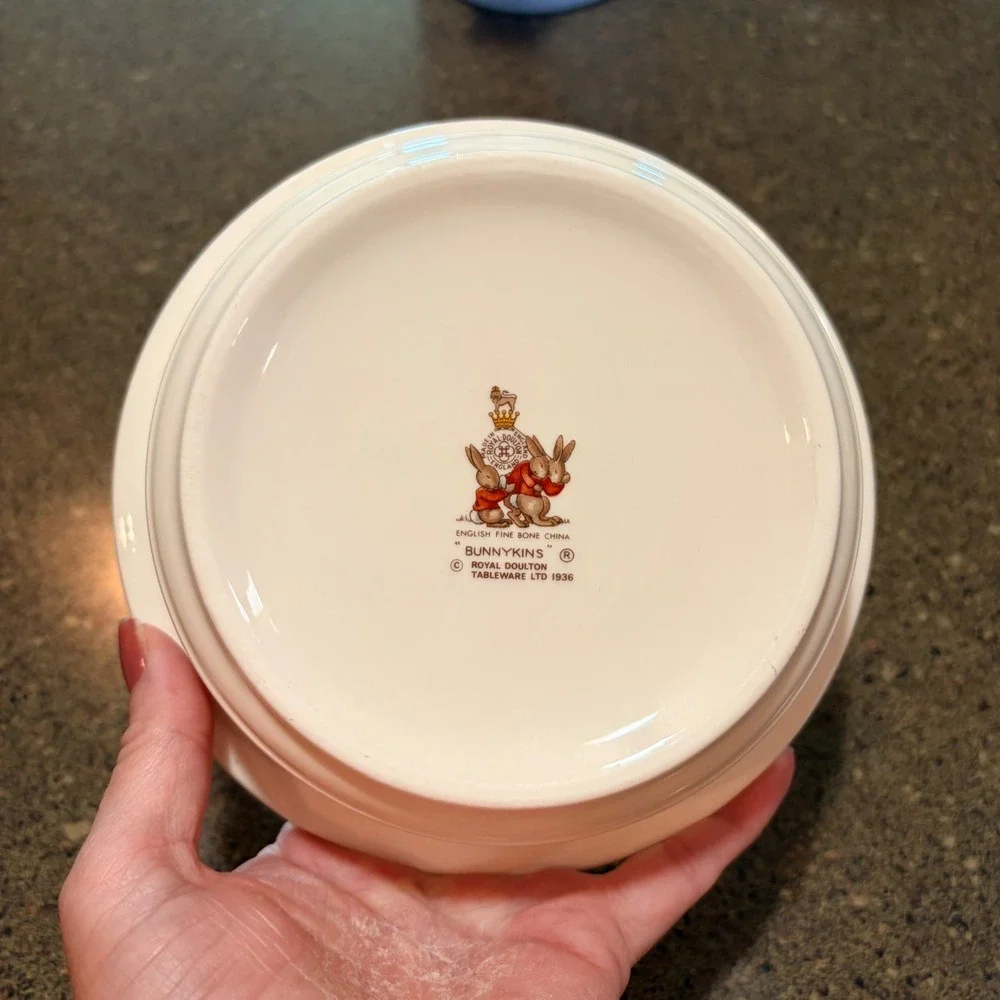 Royal Doulton Bunnykins Post Office Bowl English Fine Bone China Vintage